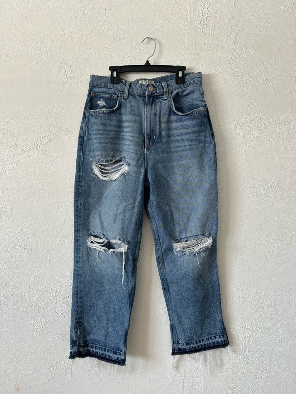 Free People‎ We The Free Lita distressed high-waisted denim jeans